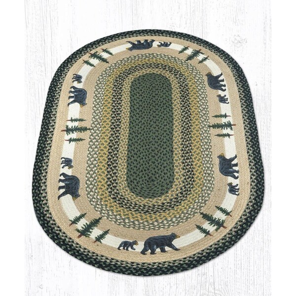 Palacedesigns 2 x 8 ft. Jute Oval Bear Timbers Patch PA2850451 - main
